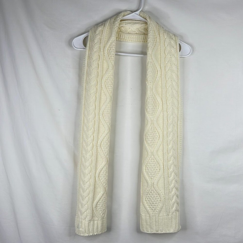 Beautiful Cream Scarf for Women W 10" |  L 68" Approx